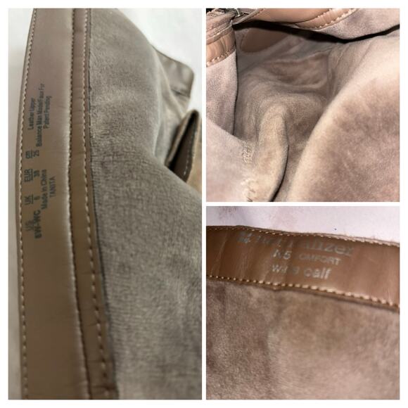 Naturalizer N5 Comfort Knee High Suede Riding Boots 8W Wide Calf Brown Lug Sole - Picture 7 of 7